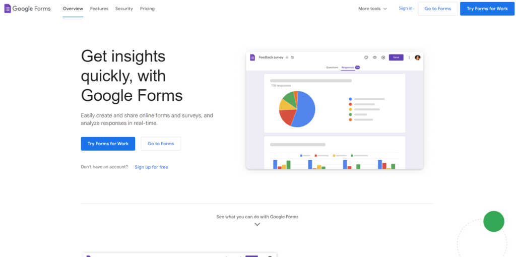 Google Forms - Top SurveyMonkey Alternative