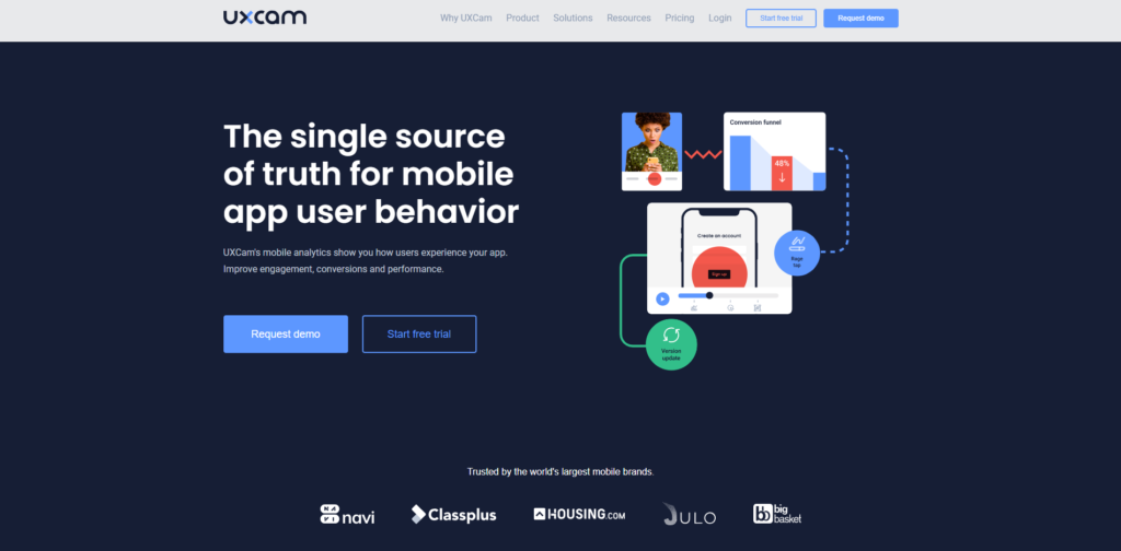 UXCam - Mobile App Analytical Tool